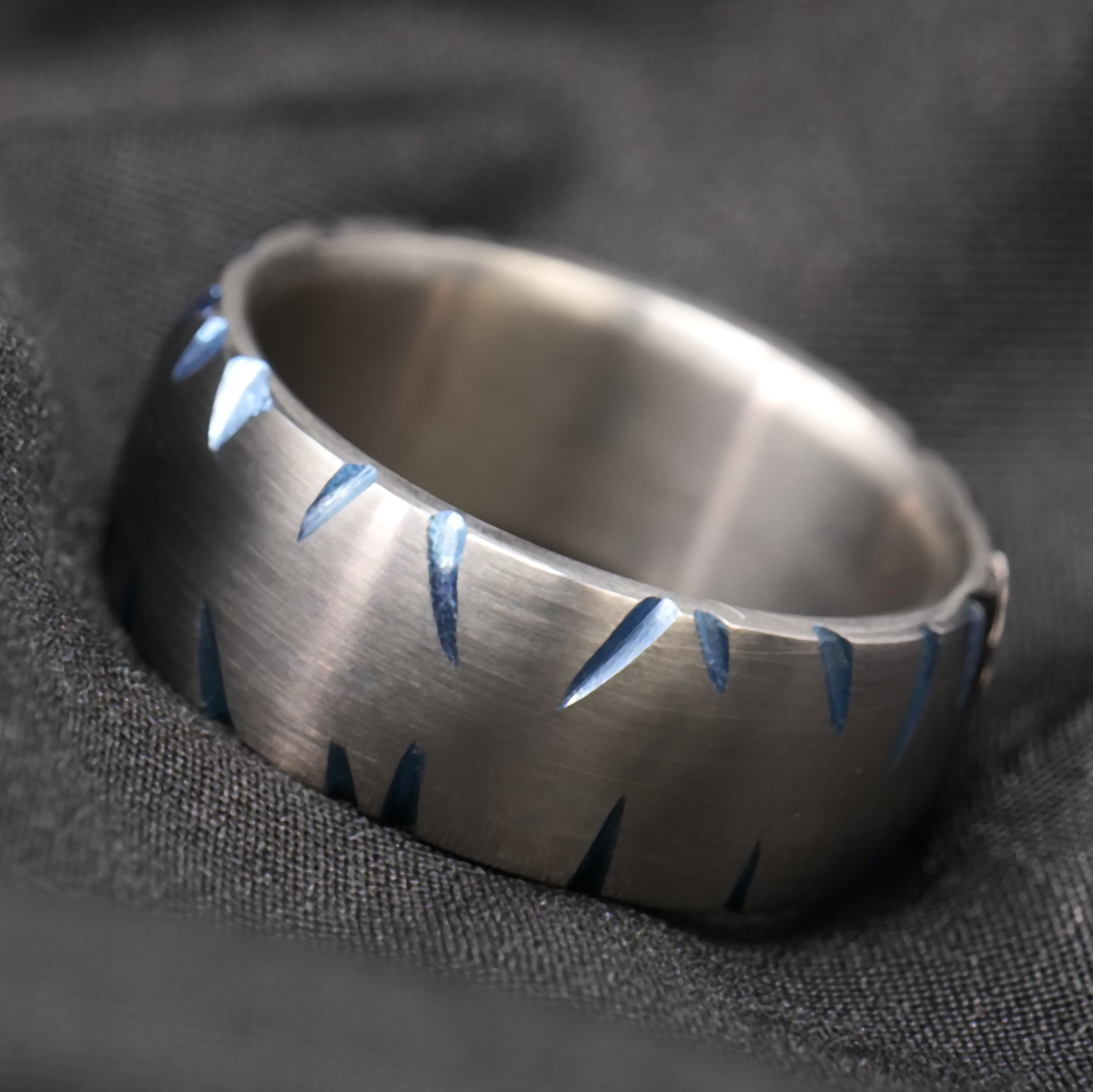 Anodized Notch Titanium Ring - Patrick Adair Designs