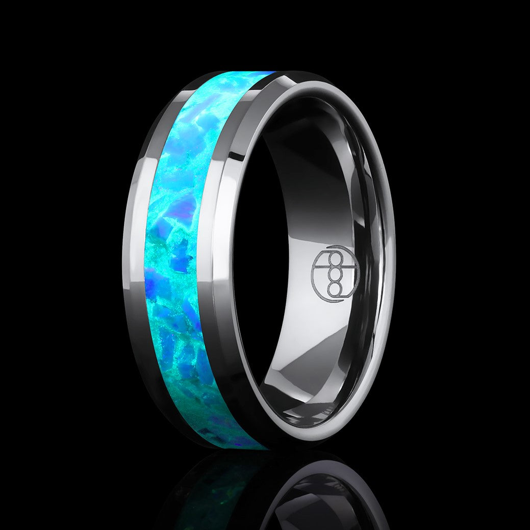 Glow Stone Rings Bahama Blue Opal Glowstone Ring | Patrick Adair Designs