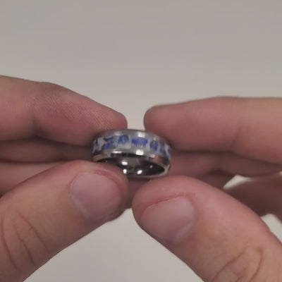 December Birthstone Ring | Lapis Lazuli Glowstone Ring