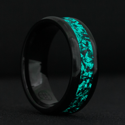 Black Emerald Opal Glowstone Ring - Patrick Adair Designs