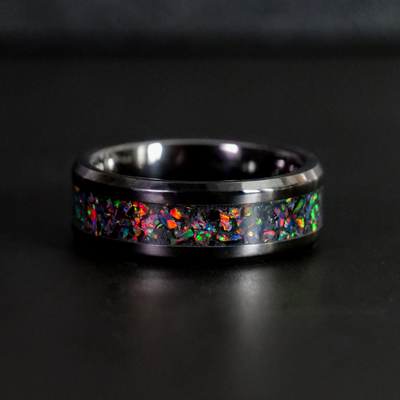 Black Fire Opal Glowstone Ring - Patrick Adair Designs
