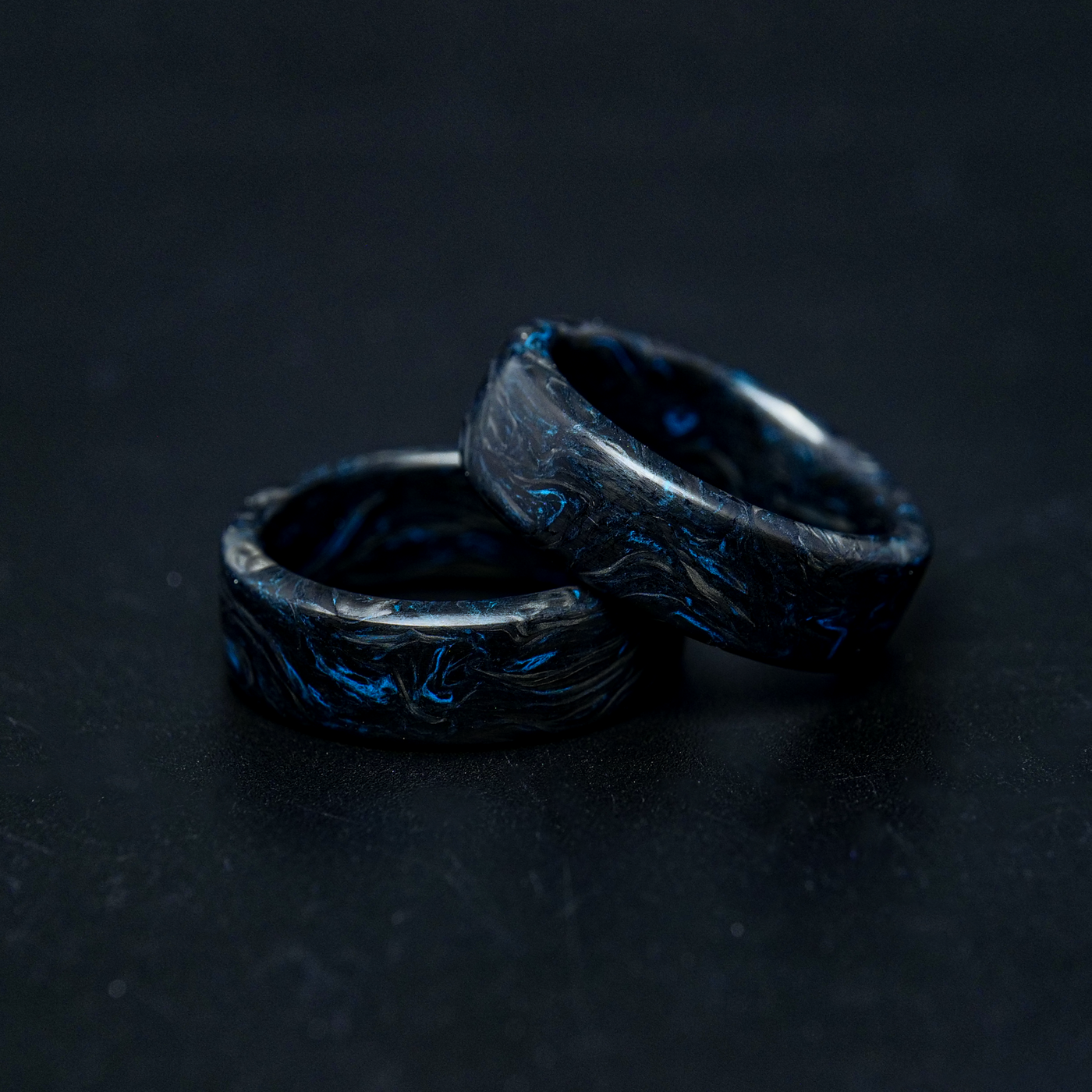 Blue Burl Carbon Fiber Ring - Patrick Adair Designs