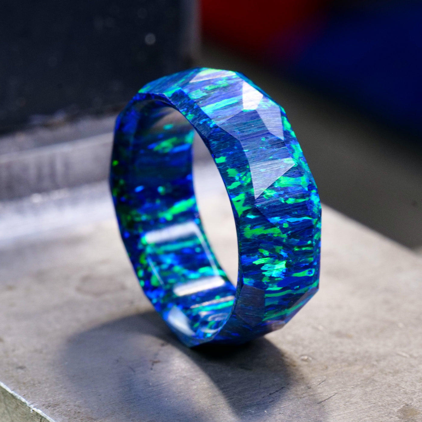 Black Emerald Opal Ring - Patrick Adair Designs