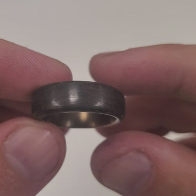 Gold Burl Carbon Fiber Ring with Bronze Titanium Liner