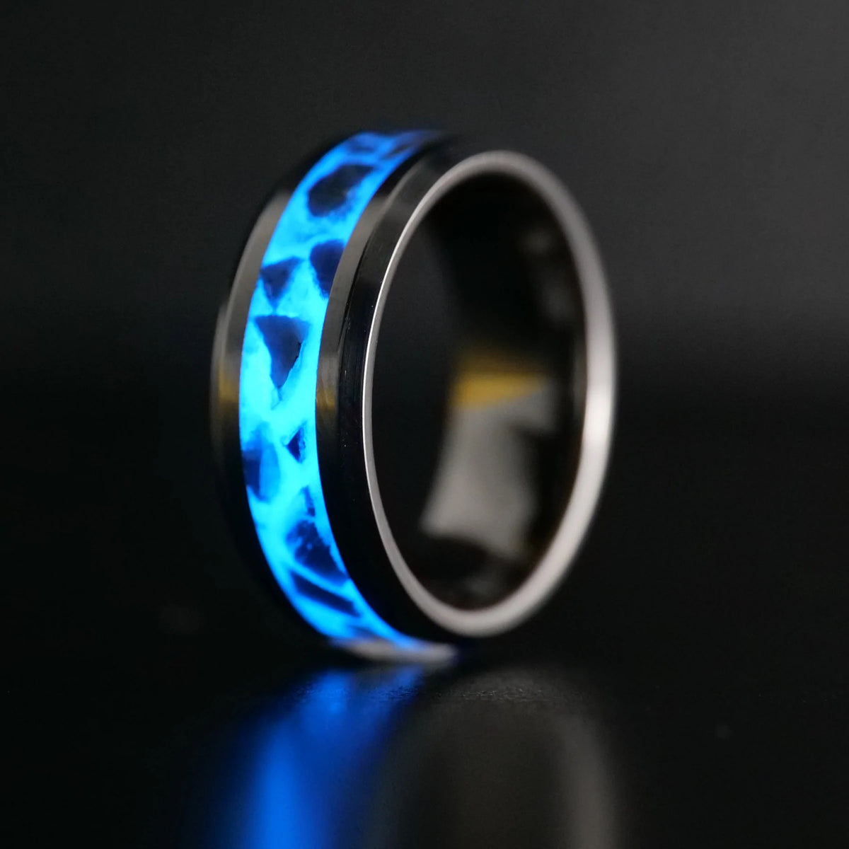 Custom Glowstone Cremation Ring with Ashes