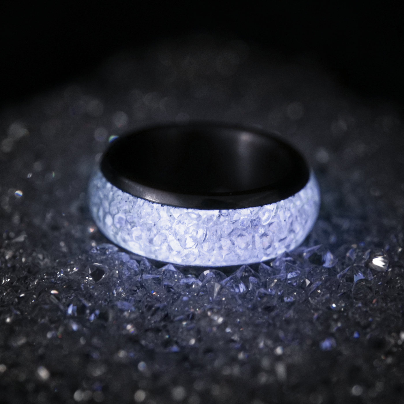 Solid Diamond Halo Ring - Patrick Adair Designs