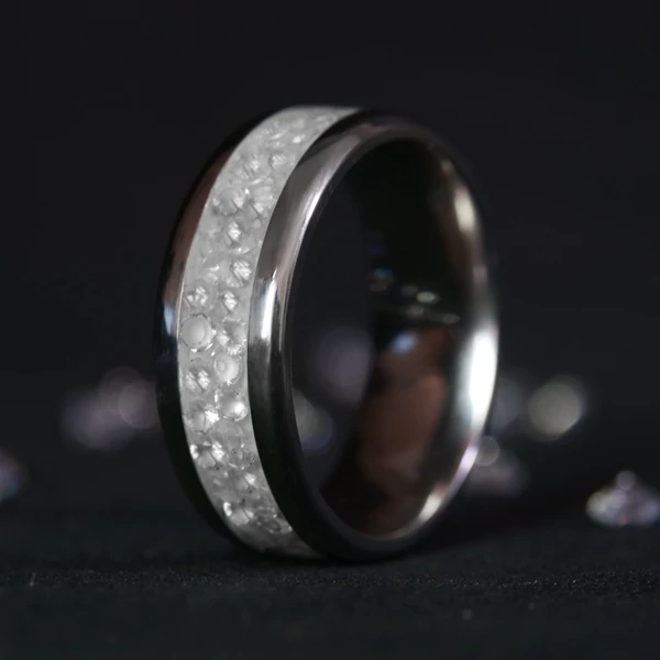 April Birthstone Ring | Diamond Glowstone Ring - Patrick Adair Designs