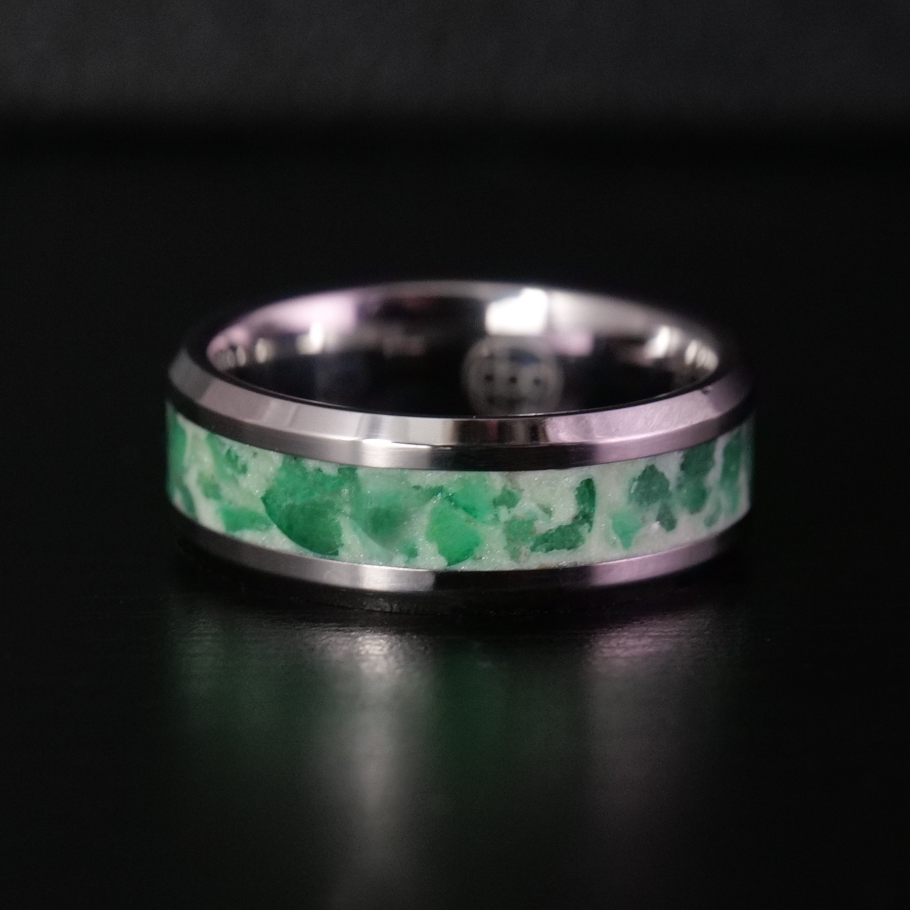 May Birthstone Ring Emerald Glowstone Ring Patrick Adair Designs