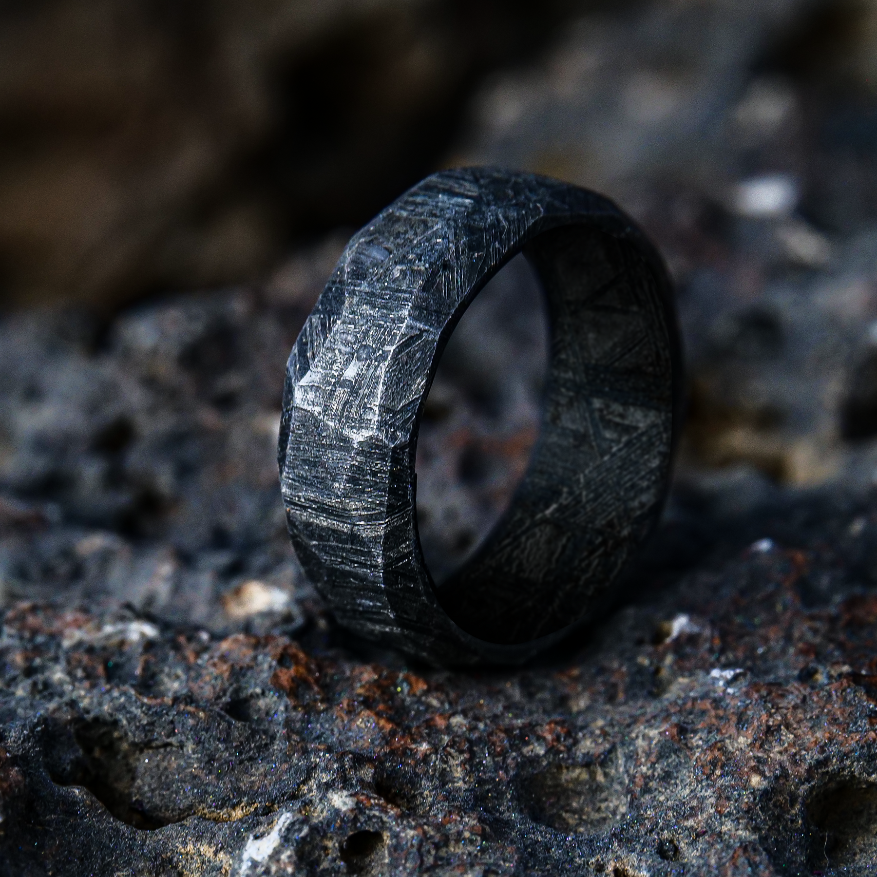 Meteorite Ring with Real Gold Liner | Patrick Adair Designs