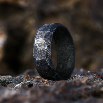 Obsidian Meteorite Ring - Patrick Adair Designs