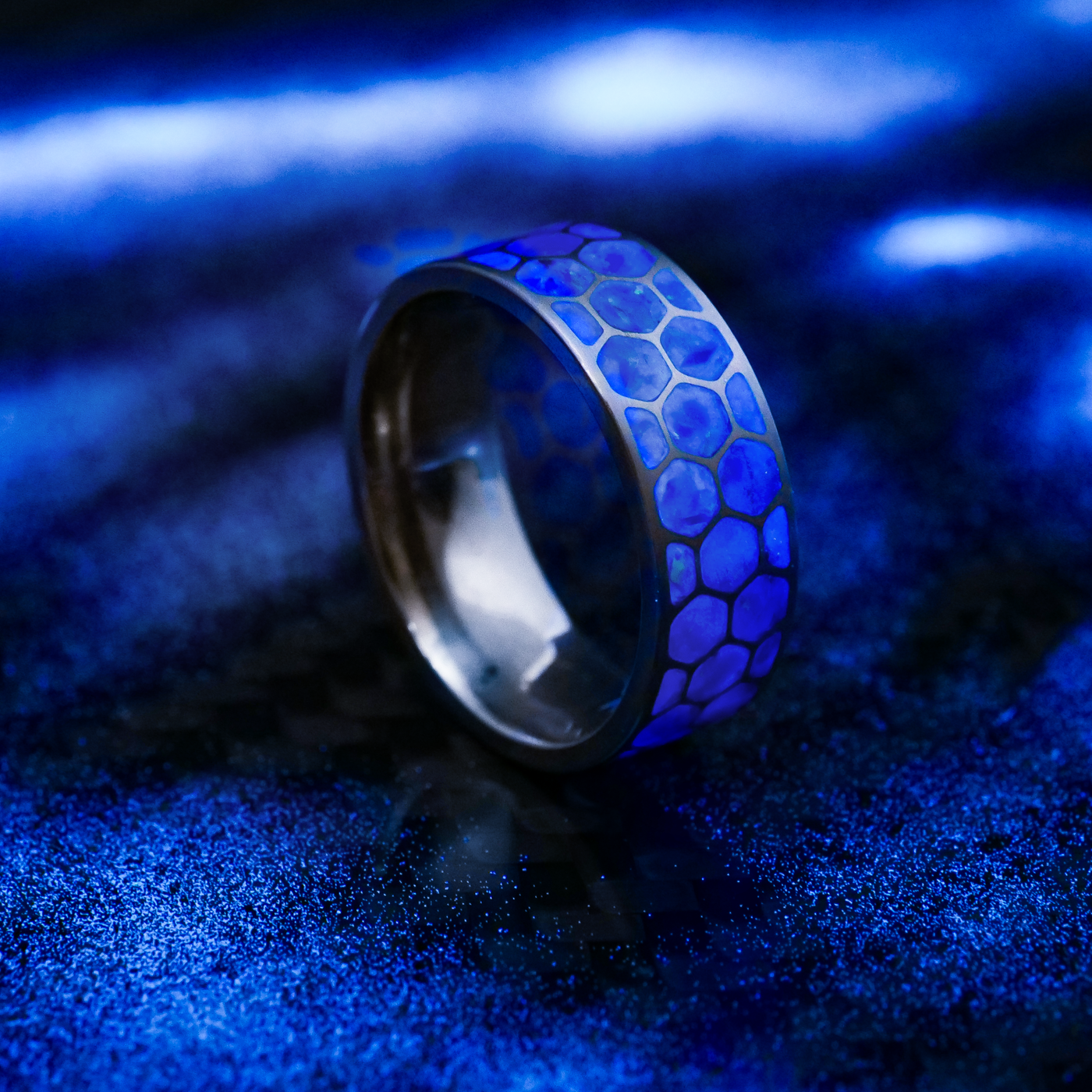 Hexagon Winter's Howl Glowstone Ring - Patrick Adair Designs