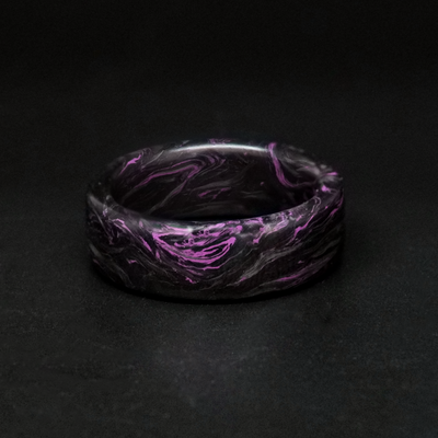 Lavender Burl Carbon Fiber Ring - Patrick Adair Designs