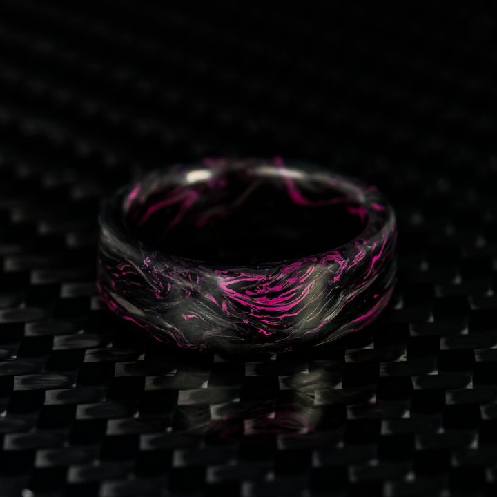 Carbon Fiber Twill Purple Glow buy Ring