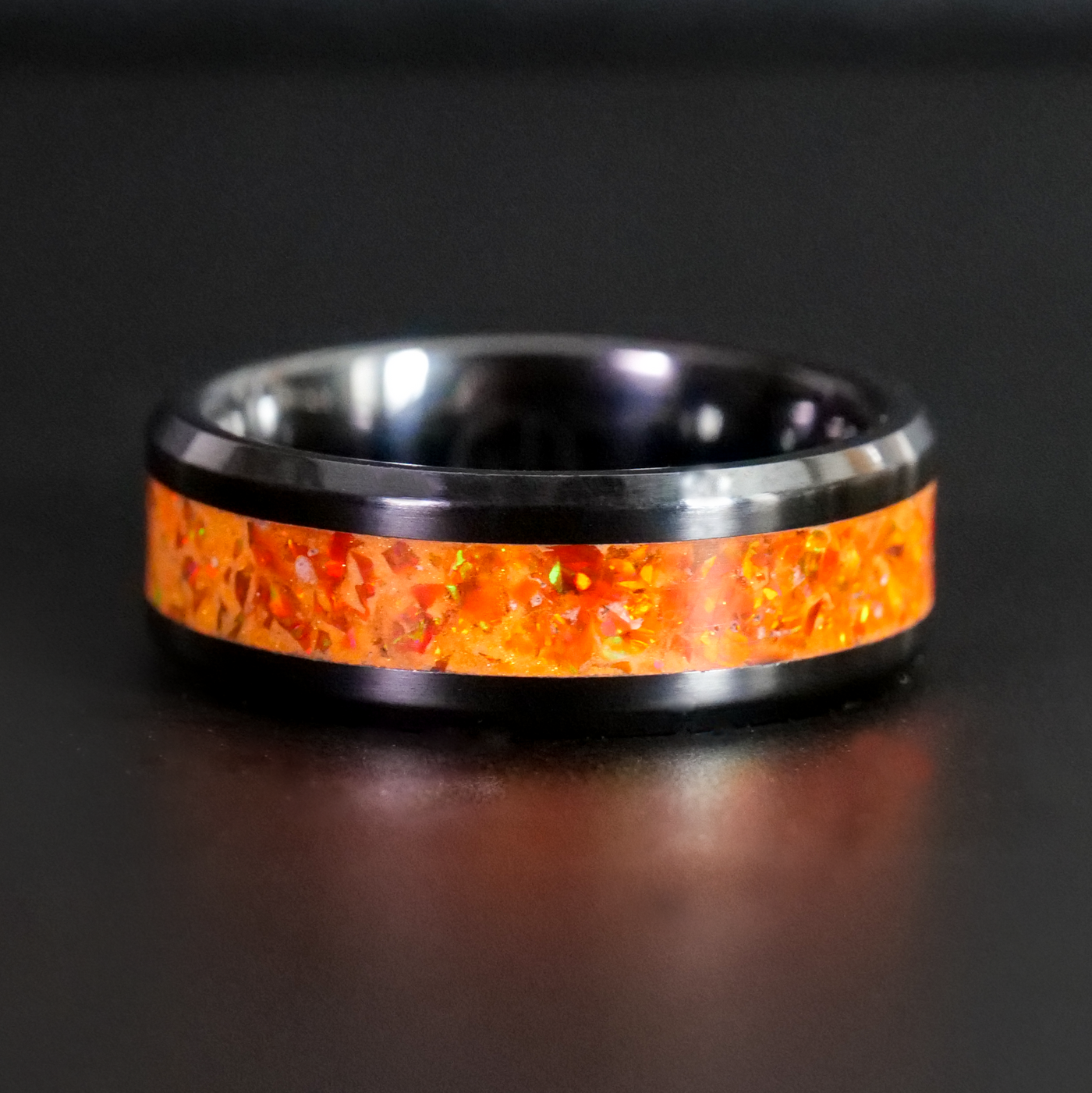 Orange Fire Opal Glowstone Ring - Patrick Adair Designs