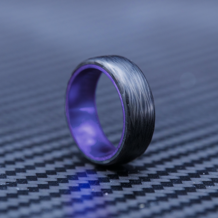 Carbon Fiber Ring with Anodized Titanium - Patrick Adair Designs