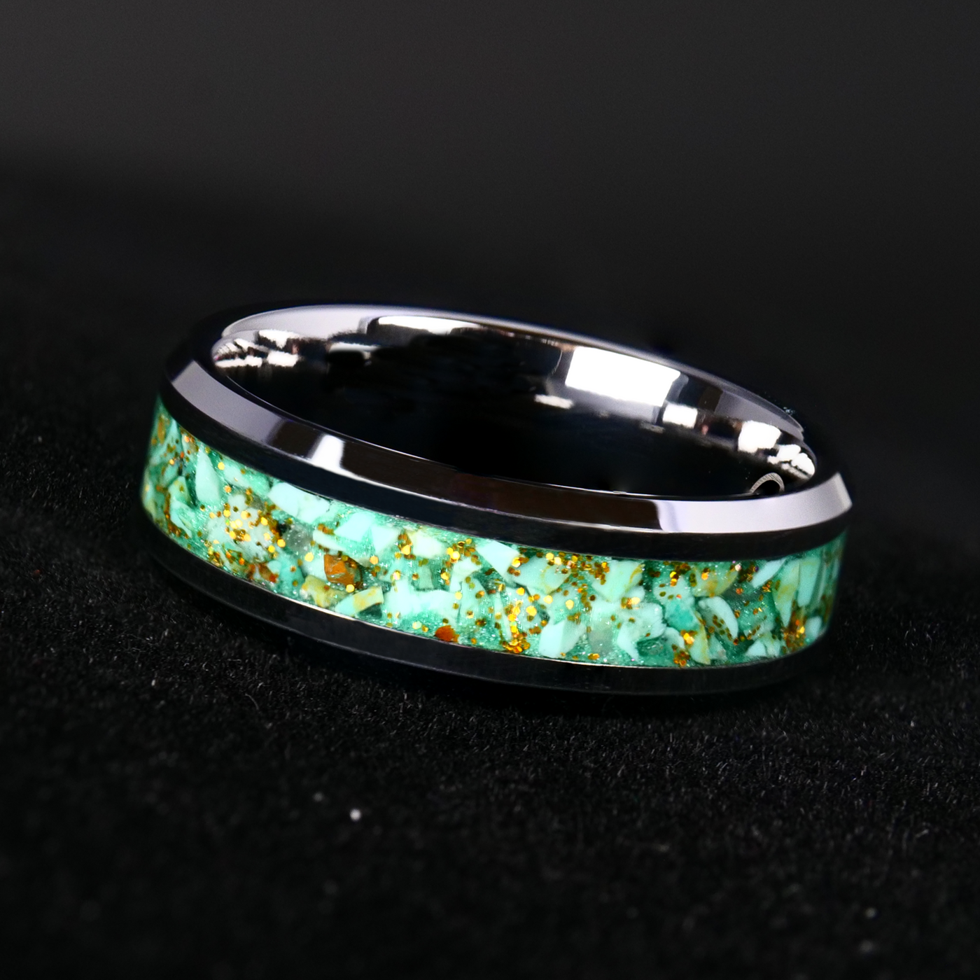 Radiant Turquoise and Gold Glowstone Ring - Patrick Adair Designs