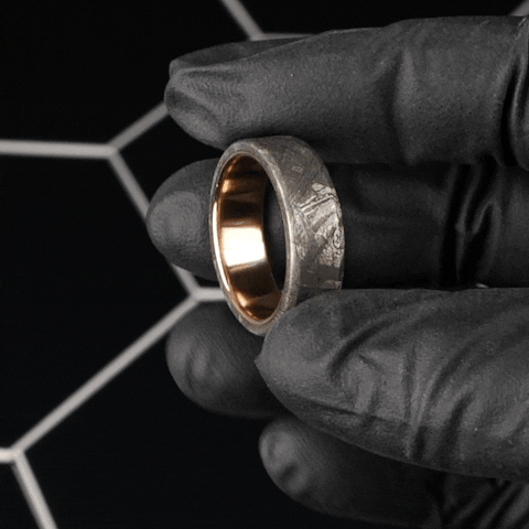 Meteorite ring close-up