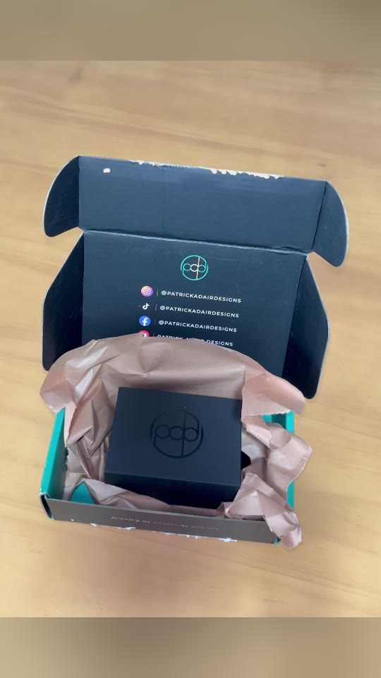 Box opening video for Patrick Adair Designs